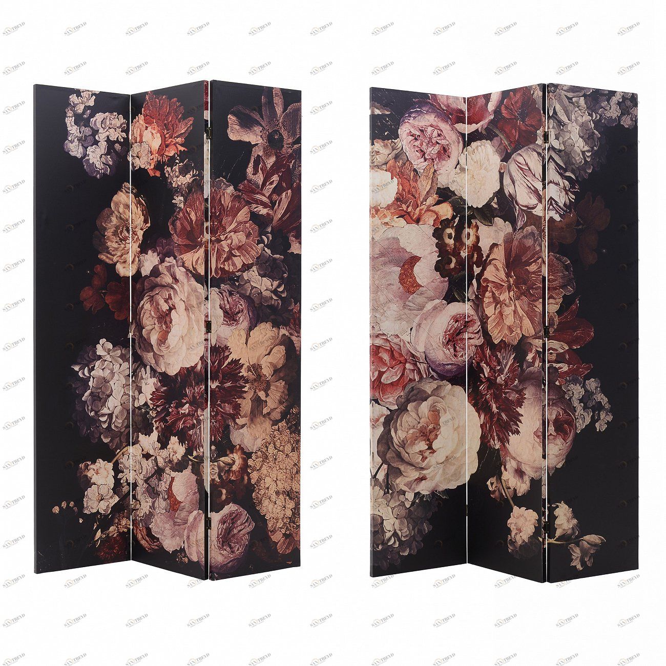 Ширма 180х120 см черно-розовая TO4ROOMS  00-3839631 Розовый;черный 