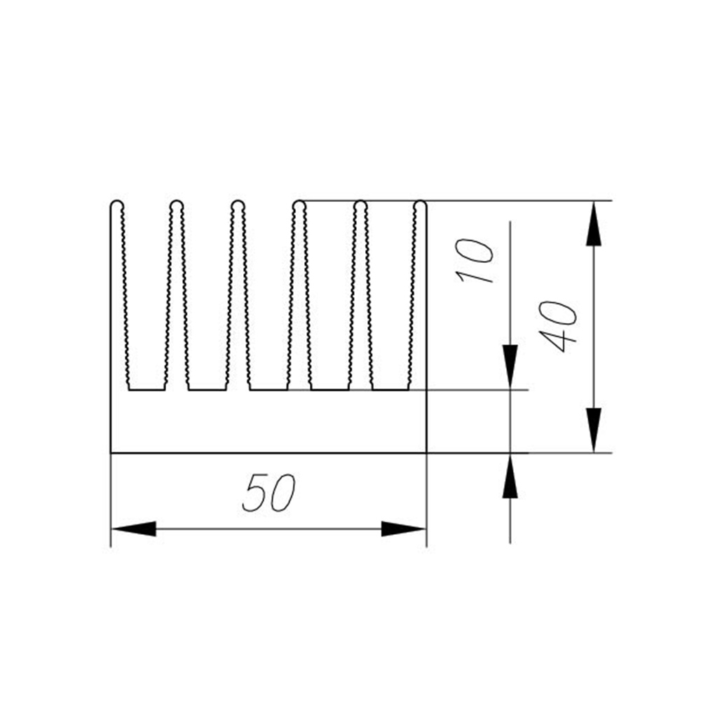 1530 Профиль алюминиевый 50мм * 40мм * 2,5кг LAB.Space  - Вид №2