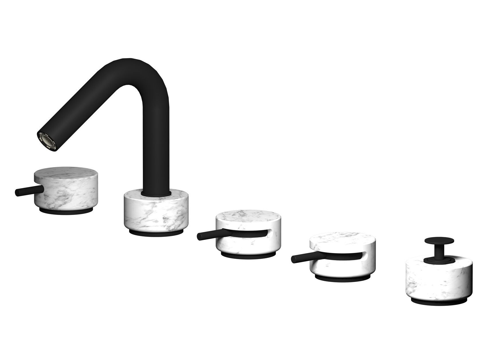 Смеситель для ванны с 5 отверстиями IB мрамор + мрамор Elle ARCH-00043007