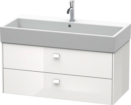 BR415600909 Тумбочка подвесная Brioso #BR4156 984 x 459 мм Светло-голубой матовый декор Duravit - Вид №2