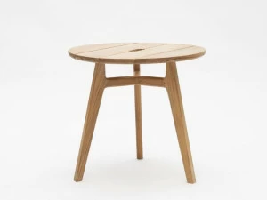 Ethimo Круглый садовый столик из тика Knit Knittb01