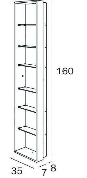 Модуль из нержавеющей стали со стеклянными полками INDA® My secret ARCH-00026676 - Вид №3