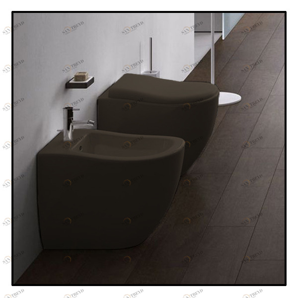 FLVACM Приставной унитаз напольный Серый Ceramica Cielo FLUID Италия