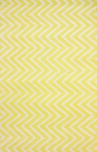 Ковер Zig Zag желтый 300х500 DOLLY CAPRETS ДИЗАЙНЕРСКИЕ, ЗИГ ЗАГ 015218 Белый;желтый