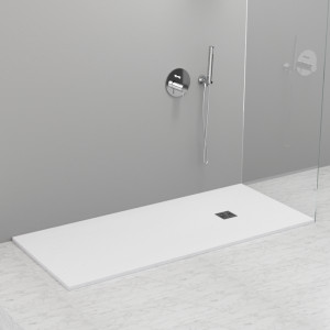 704430 Душевой поддон из минерального литья БЕЛЫЙ МАТОВЫЙ в комплекте с сифоном, Kerasan DOCCIA Италия
