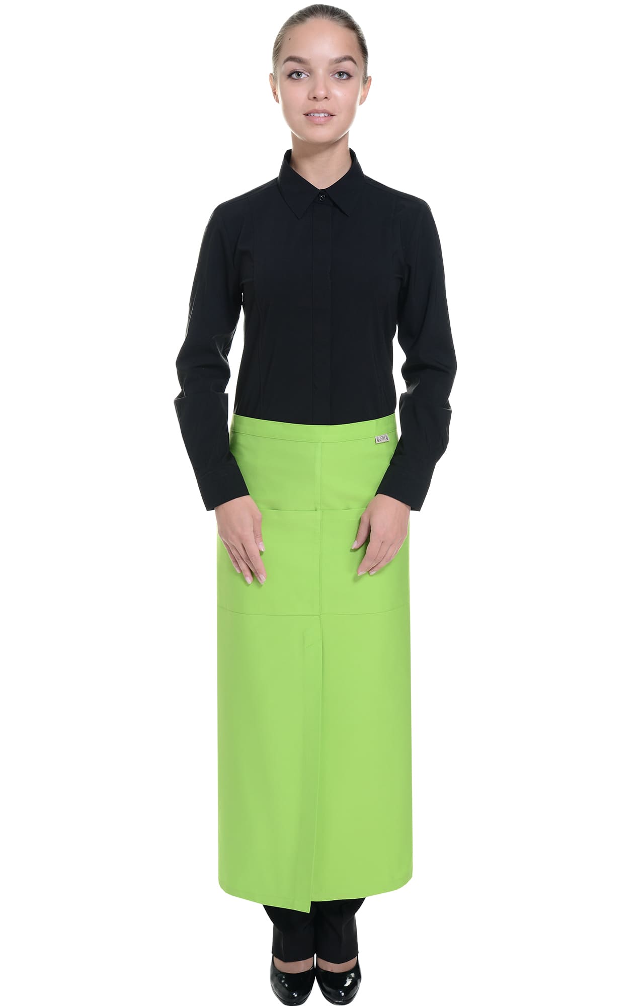 60402 Фартук удлиненный spring green (весенний зеленый) FLORA  Одежда для официантов  размер  - Вид №3