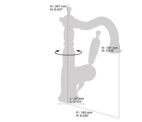 Однорычажный смеситель для раковины BARIL Victoire B74 ARCH-00107473 - Вид №1