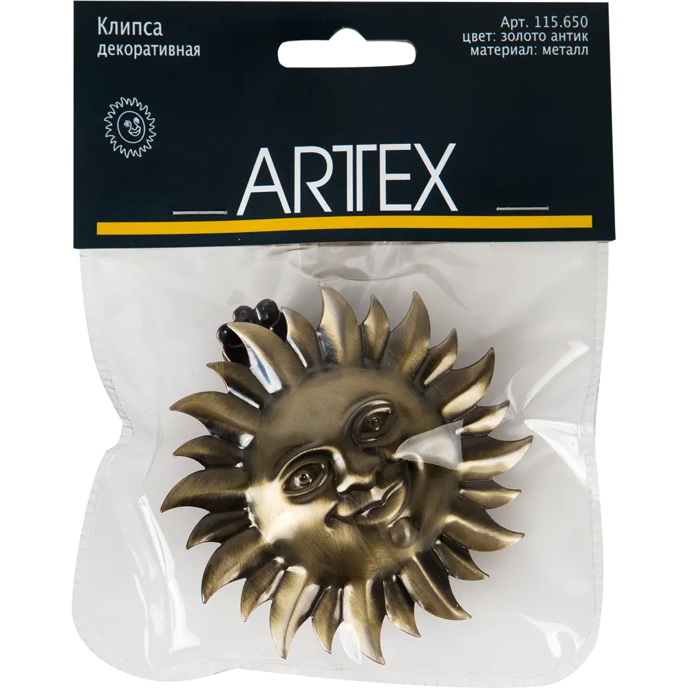 Клипса Солнце цвет золото антик 15104961 STLM-2128672 ARTTEX - Вид №1