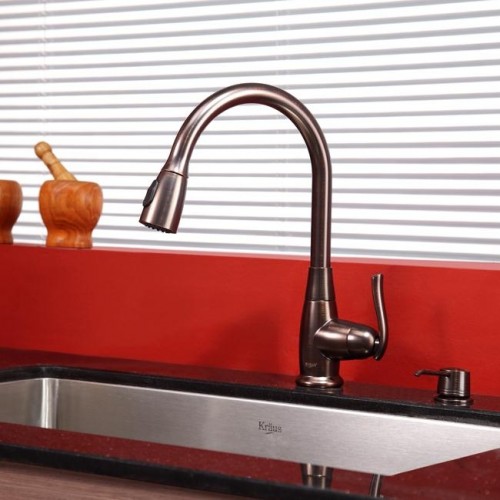 KHU100-30-KPF2230ORB-KSD30ORB Накладная раковина на столешницу  прямоугольная Krausru  - Вид №5