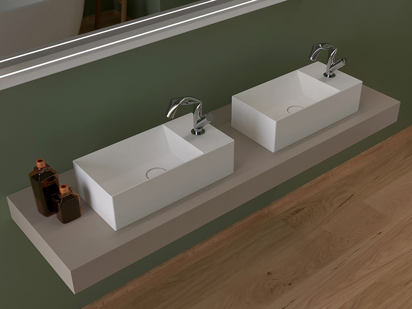 Керамическая столешница для мытья рук Ceramica Flaminia AppLight ARCH-00094561 - Вид №1