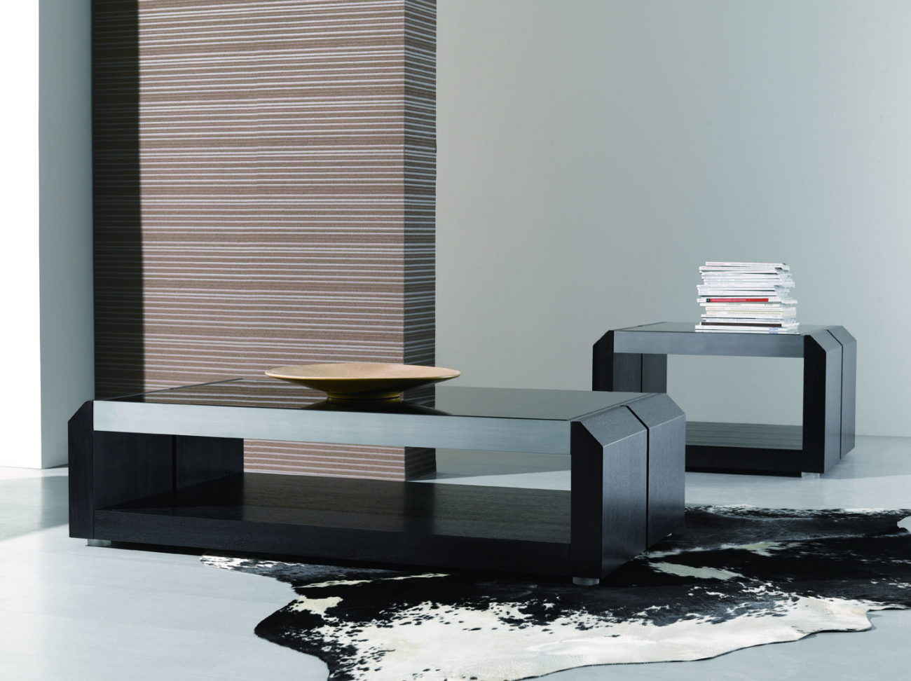 Журнальный столик черный с полкой Techno PUSHA PUSHA 062920 Черный  - Вид №1