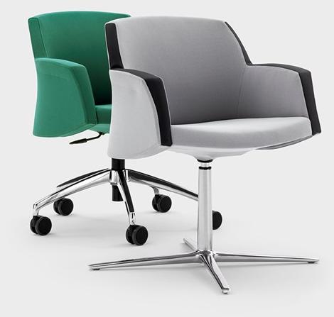 Viganò Офисный стул из ткани с 4 спицами и подлокотниками Miss grace sun-id-1440753 - Вид №3