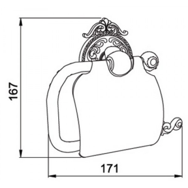 Бумагодержатель с крышкой Hayta (Германия) 13903-4/BRONZE sun-id-561087 - Вид №1