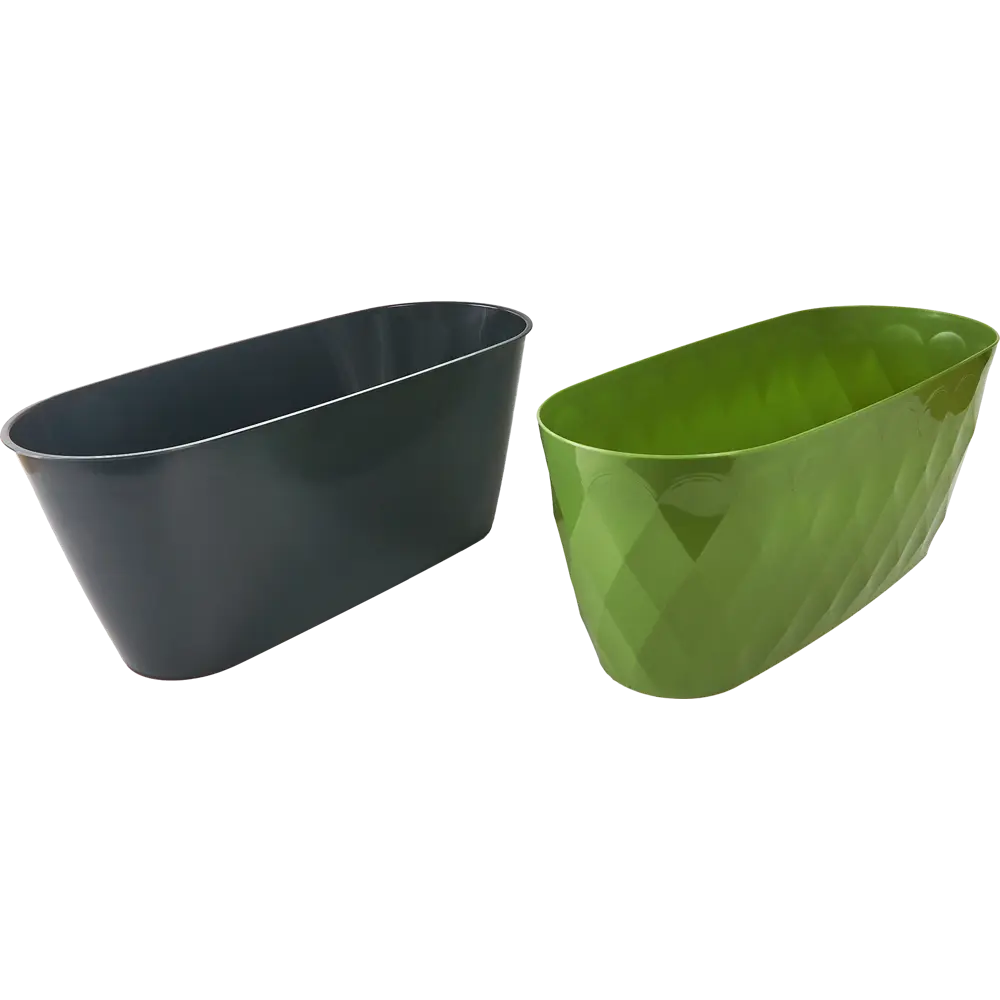 Горшок для цветов Homver Laurel 35.4x15.2x15 см v5 л пластик зеленый STLM-2156920 - Вид №1