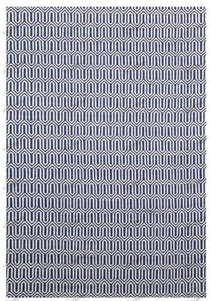 Gancedo Прямоугольный шерстяной коврик с геометрическими мотивами Dhurries sun-id-1442383