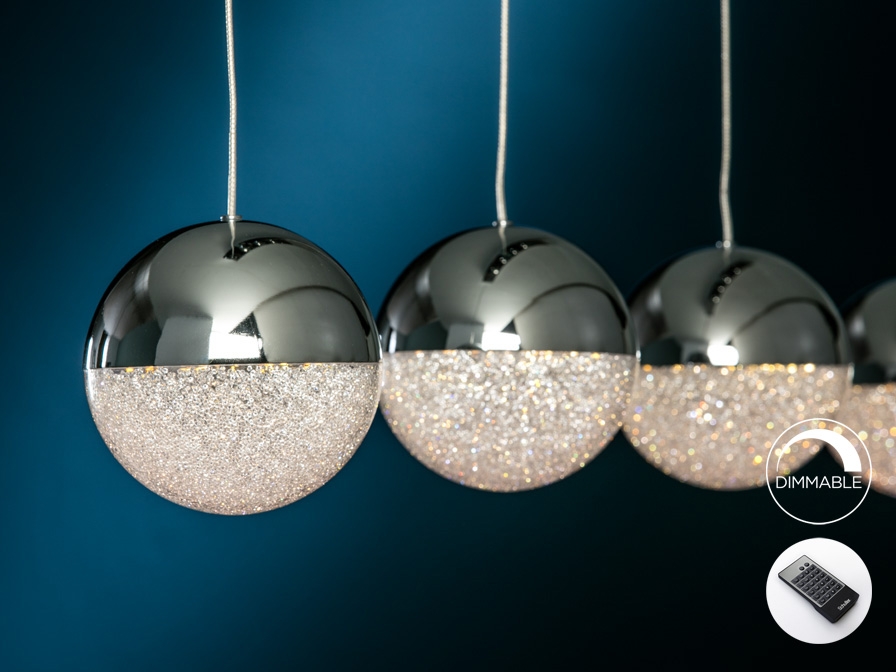 098234 Подвесной светильник 4L LED DIM хром Schuller Sphere