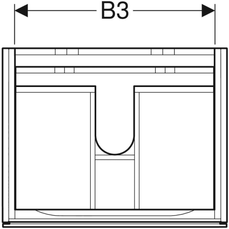 500.509.43.1 Шкафчик для раковины Geberit Xeno², с двумя выдвижными ящиками Geberit  - Вид №2