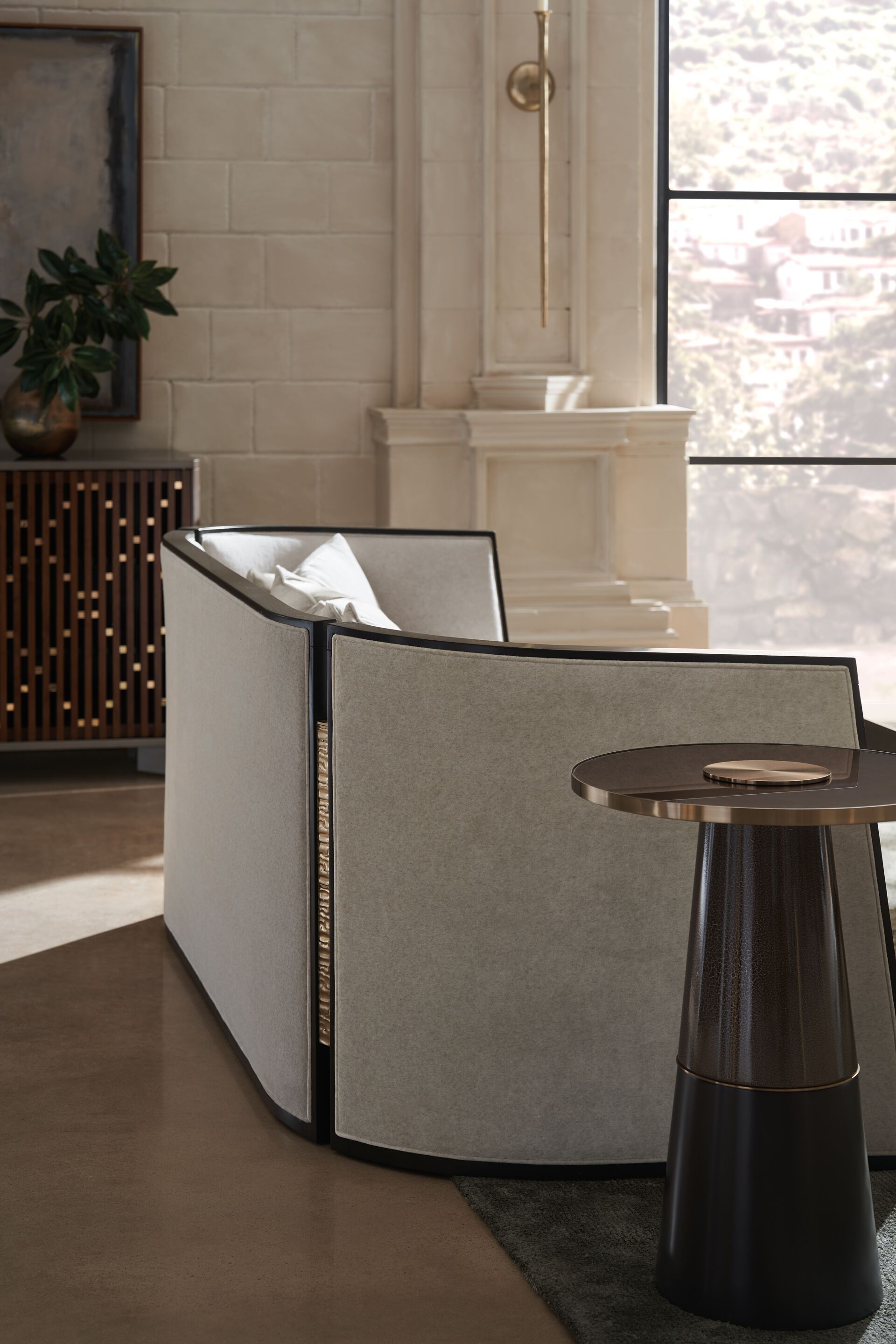 3-местный бархатный диван Caracole Cut Away ARCH-00079393 - Вид №2