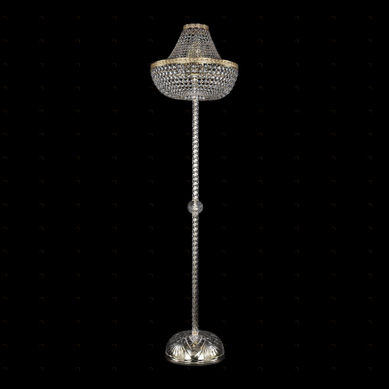 Торшер хрустальный на 8 ламп 172х45х45 см светло-золотой Bohemia Ivele 19281T3/H/45IV-175 G BOHEMIA IVELE ЭЛИТНЫЕ 00-3889533 Золото;прозрачный 