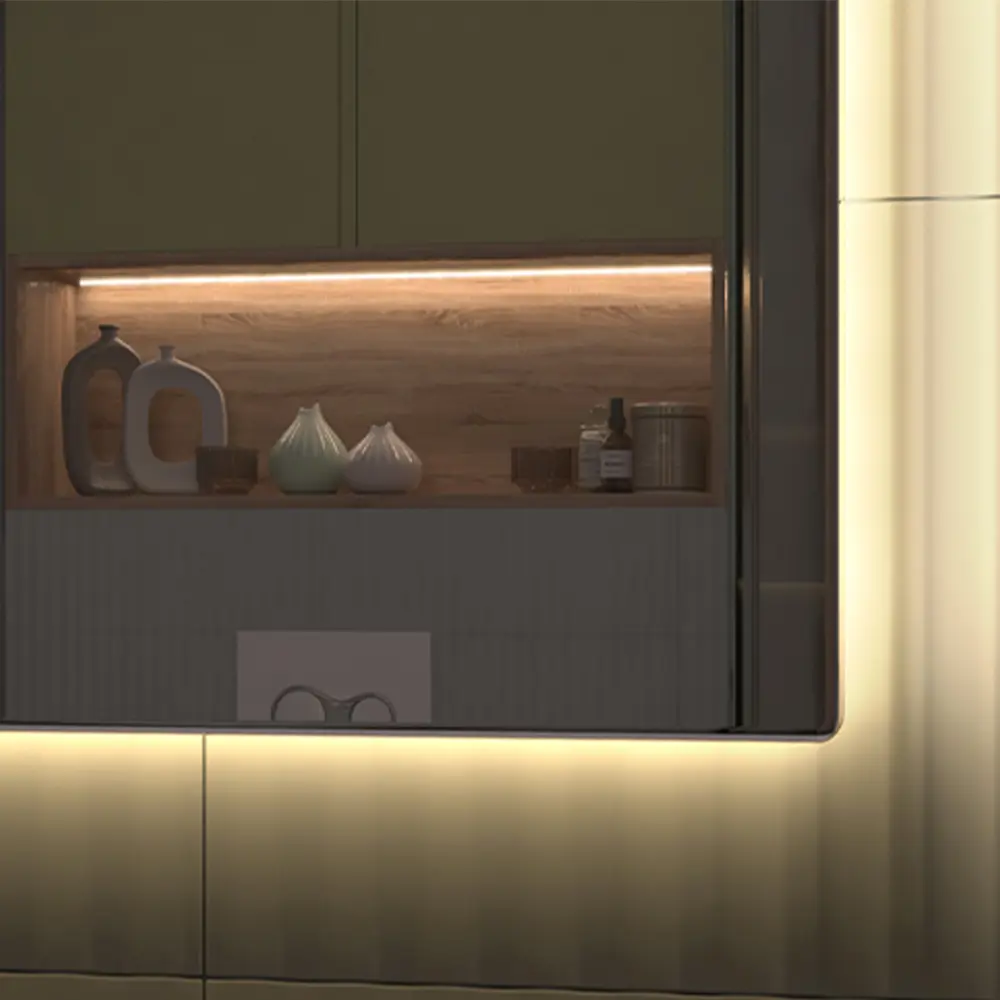 Зеркало Vigo Shine Classic с LED-подсветкой 100×100 см - энергоэффективное решение для ванной 83685354 STLM-0043463 - Вид №7