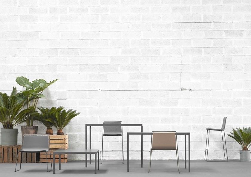 ONDARRETA Стул из высокой стали с сиденьем, обтянутым тканью Alo sun-id-1479200 - Вид №16