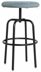 Jess Высокий кожаный табурет с подставкой для ног Zipp