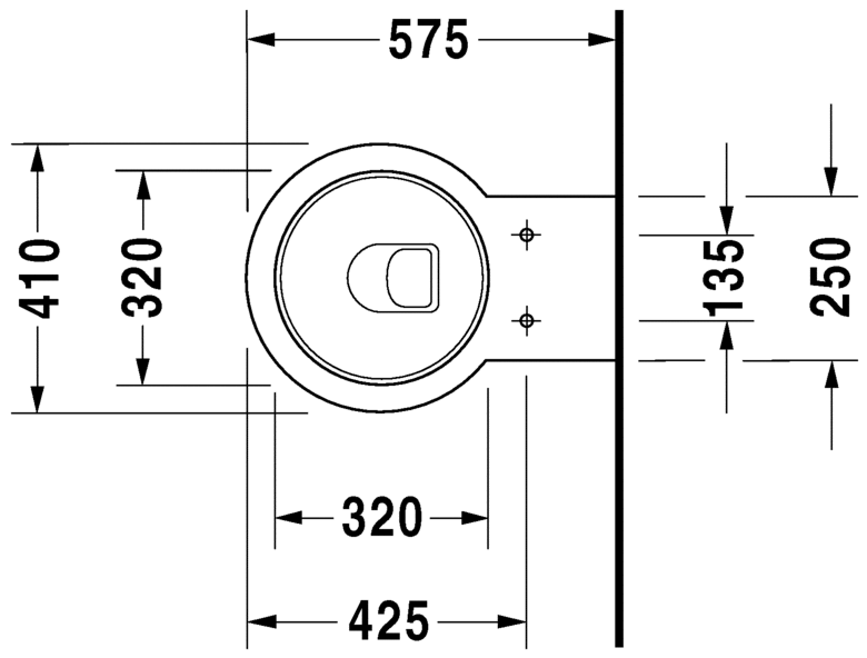 0210090064 Подвесной унитаз настенный Белый Duravit Starck 1 Германия - Вид №1