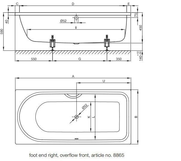 Bette Эмалированная стальная ванна с душем sun-id-1392104 - Вид №5