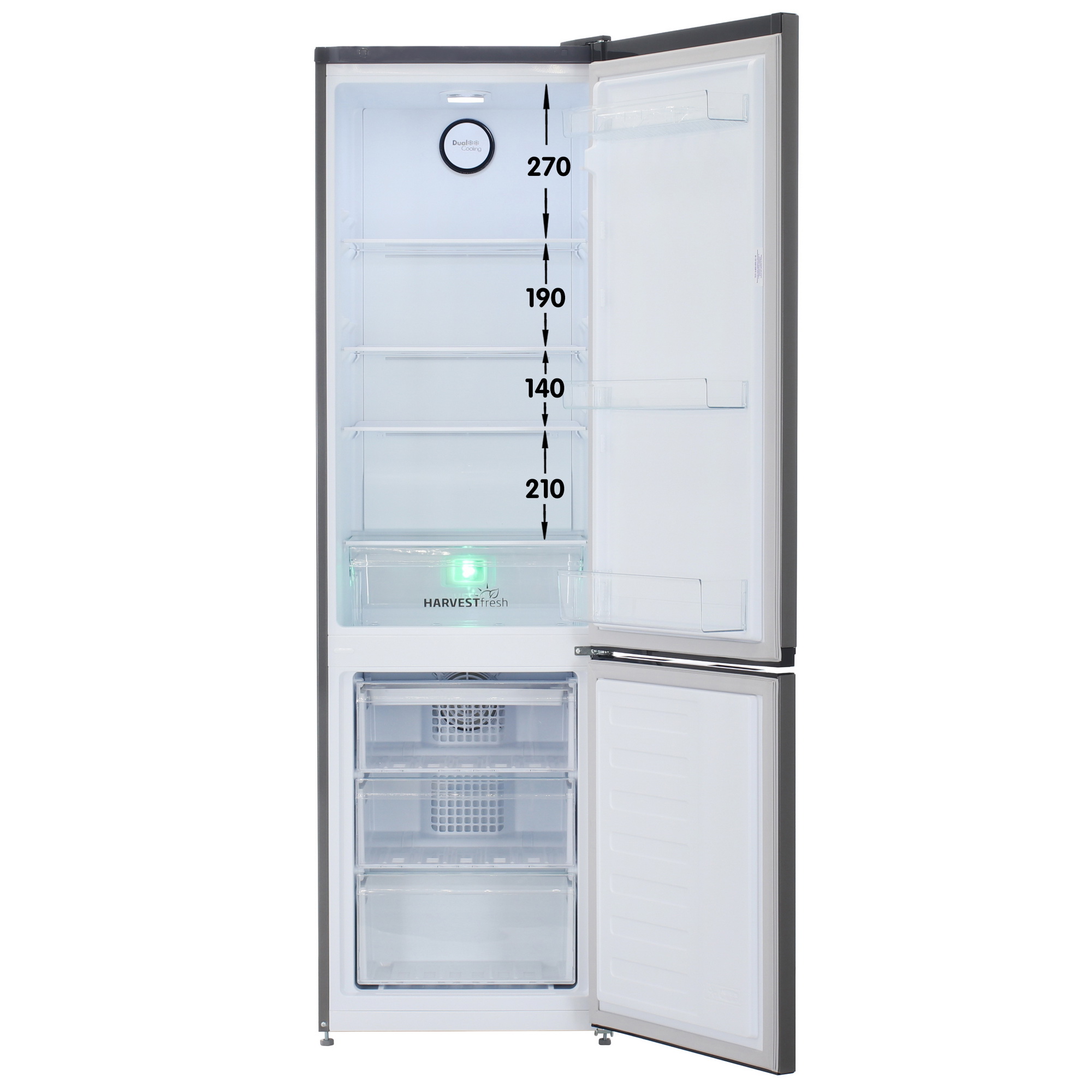 5449136 Холодильник с морозильником   Beko B3R0CNK312HG серый STDN-0028290 - Вид №1