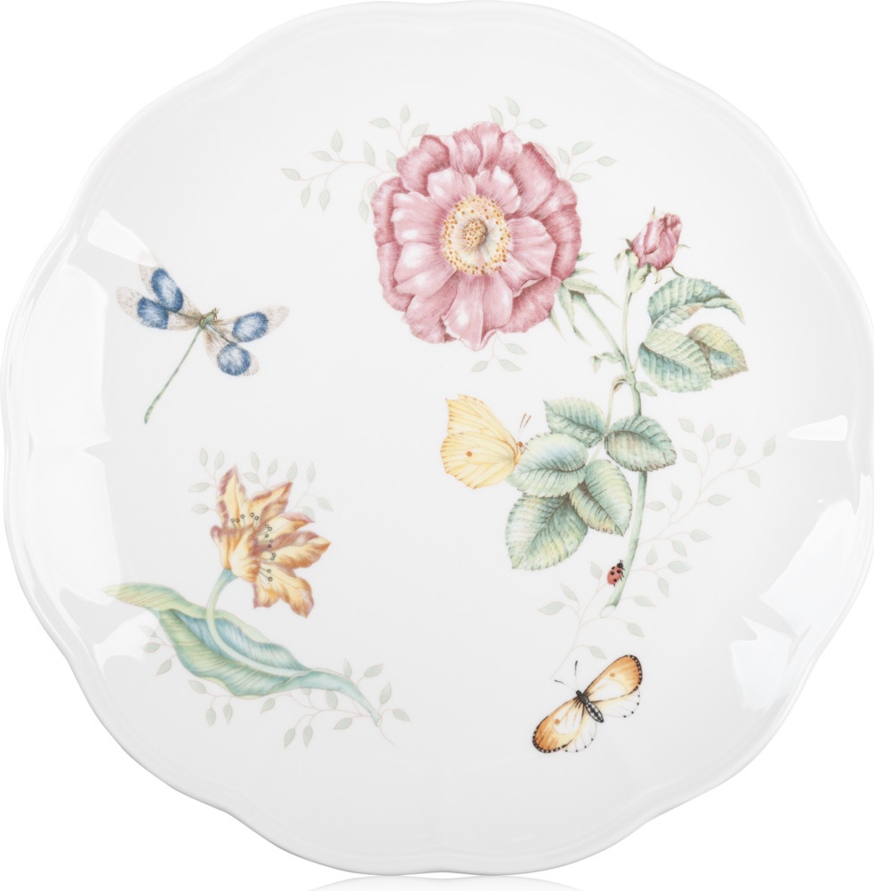 10524866 Lenox Тарелка обеденная Lenox "Бабочки на лугу.Стрекоза" 27,5см Фарфор 