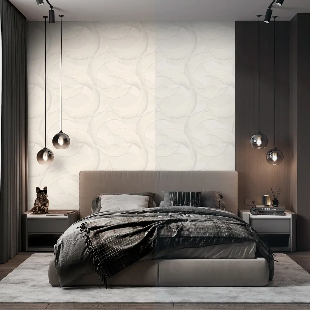 Обои флизелиновые Wallsecret Hypnotic белые 1.06 м 8962-20 89389718 STLM-2113967 - Вид №6