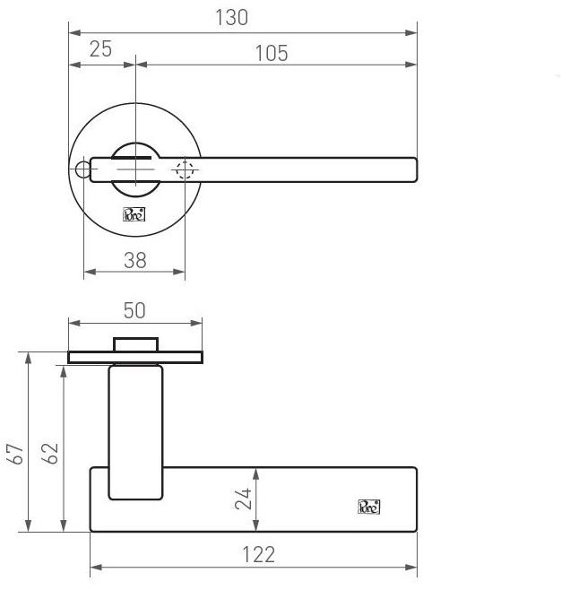 Dauby Бронзовая ручка Pure® 16870 - Вид №1