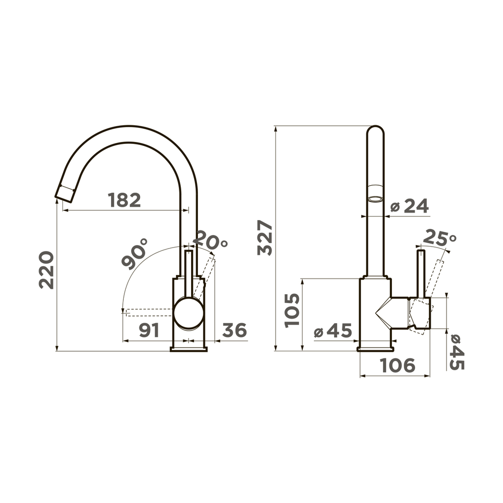 Смеситель для кухни Shinagawa-P BL-P OMOIKIRI 4974106 - Вид №1