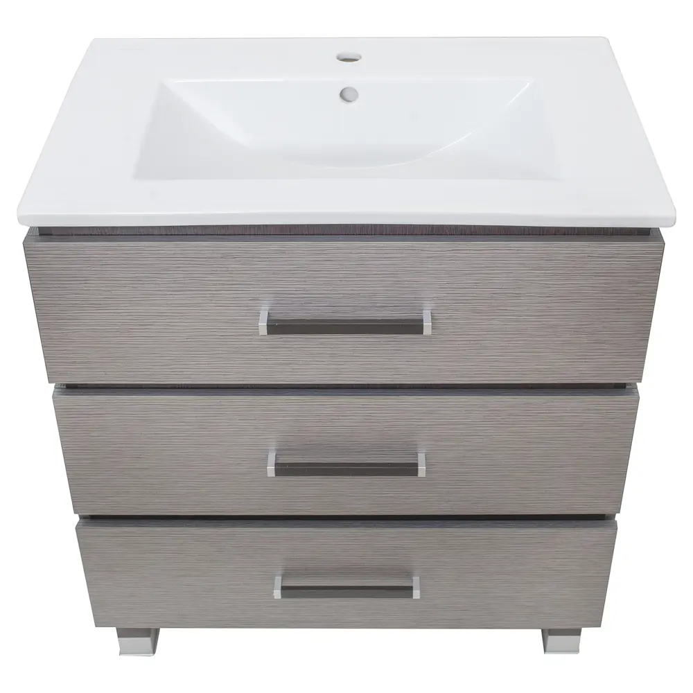 Тумба под раковину напольная Sanflor «Торонто» 75 см цвет серый STLM-2040547 - Вид №1