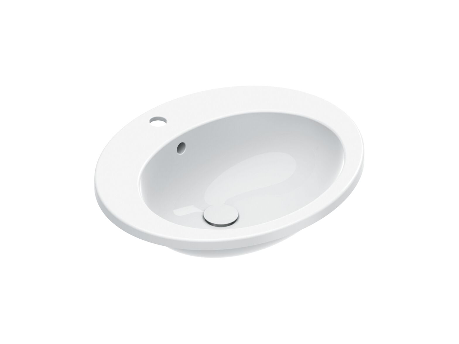 Утопленный овальный умывальник с одной столешницей CERAMICA CATALANO Italy ARCH-00080053