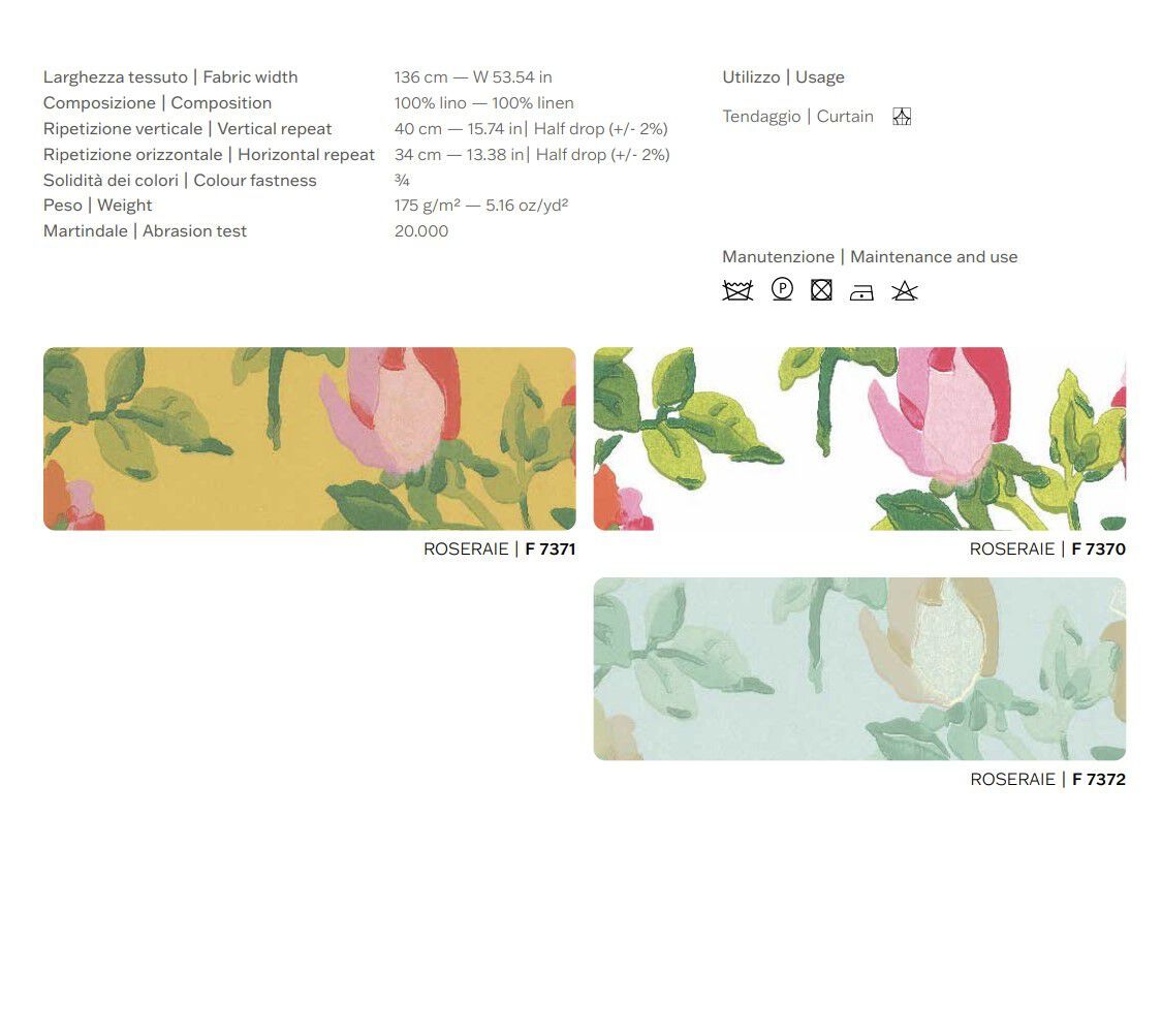 Обивочная ткань с цветочным рисунком Jannelli&Volpi СП GRANDE CORNICHE FABRICS ARCH-00064550 - Вид №2