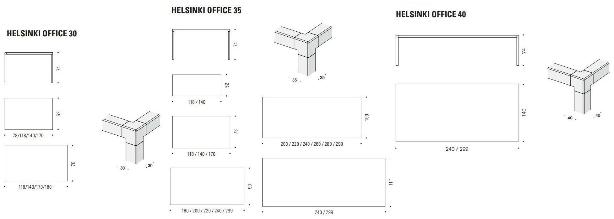 Desalto Прямоугольный стол из стали с ящиками Helsinki sun-id-1505473 - Вид №6