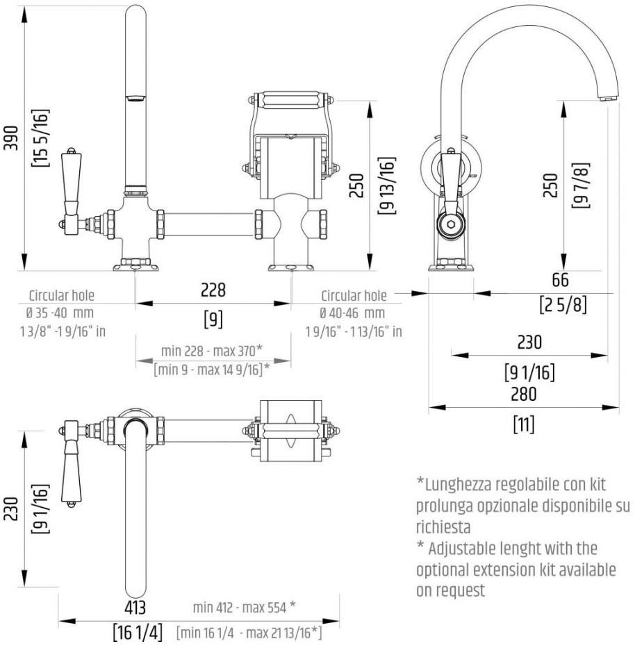 Officine Gullo Металлический кухонный смеситель с одним отверстием на палубе sun-id-1362737 - Вид №3