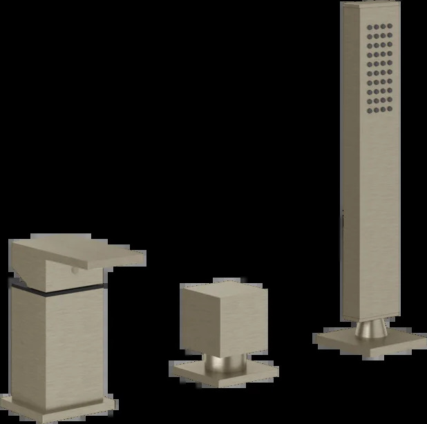 Смеситель для ванны 20043 149 Gessi Rettangolo МАТОВЫЙ НИКЕЛЬ FINOX