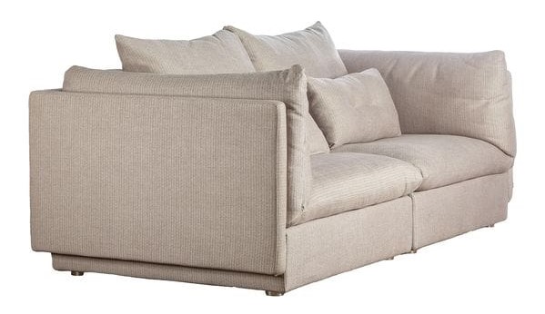 Диван прямой светло-серый Provo UNICO ДИЗАЙНЕРСКИЕ 249152 Молочный;серый  - Вид №1