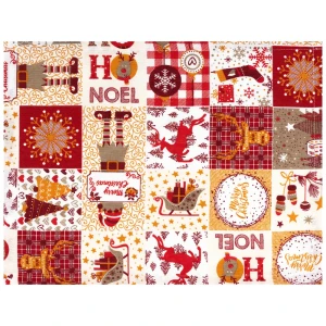 Салфетка сервировочная "Эльфы" 40x30 см цвет красная