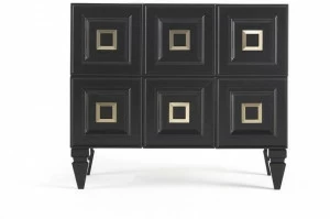 Gianfranco Ferré Home Прикроватная тумбочка из бука прямоугольная с ящиками Perry