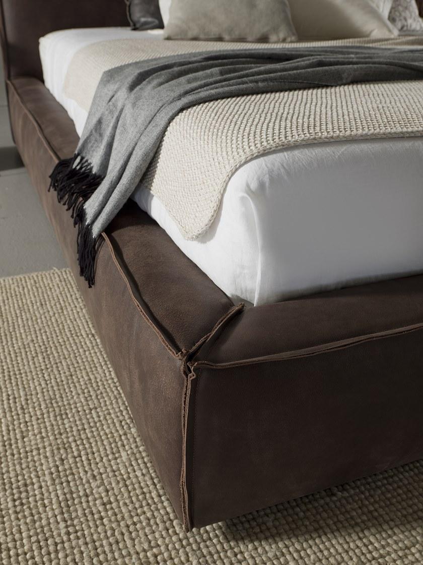 Flexstyle Двуспальная кровать из кожи с обитым изголовьем sun-id-1439153 - Вид №3