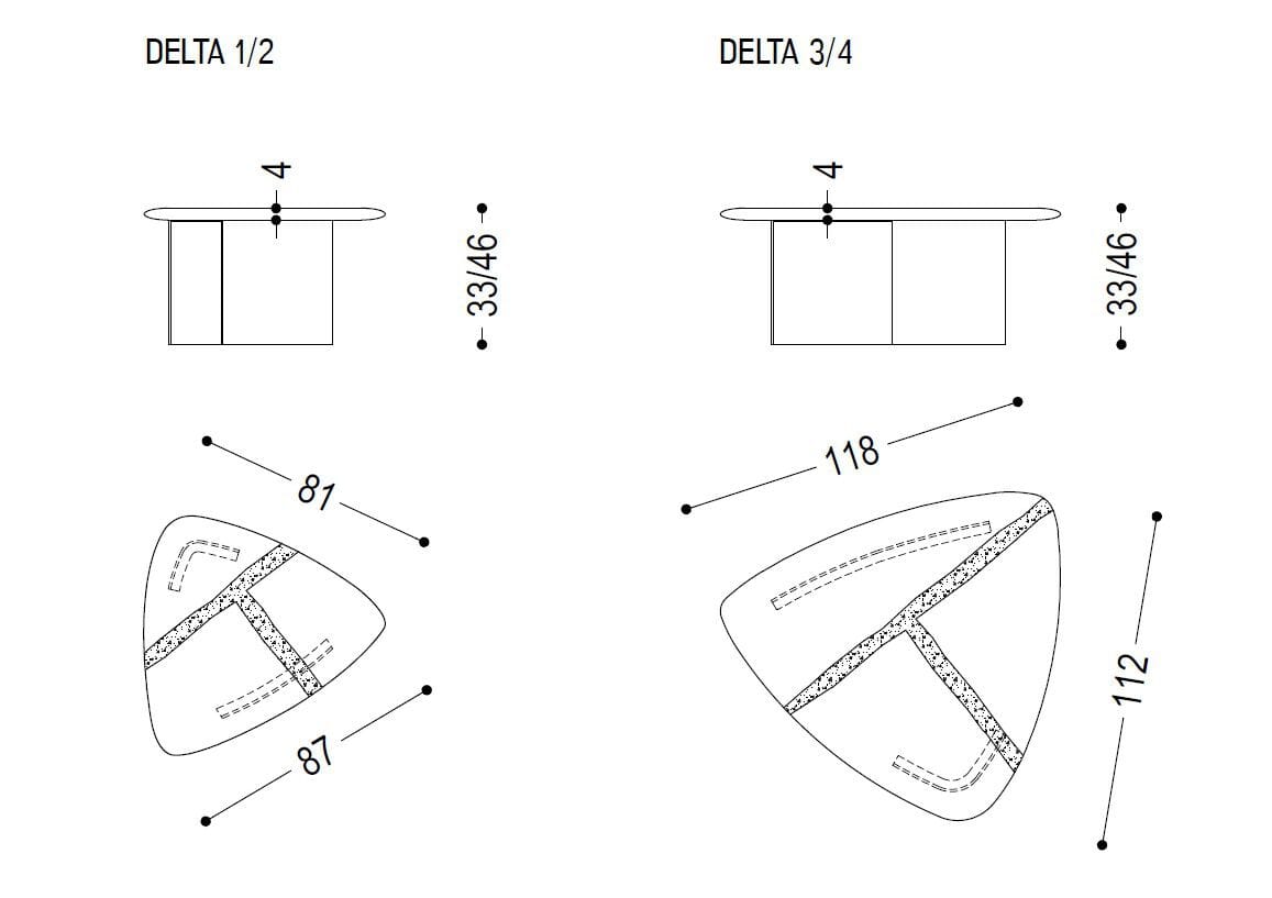 Треугольный журнальный столик с верхом из смолы и дерева Riva 1920 Kauri ARCH-00131007 - Вид №6