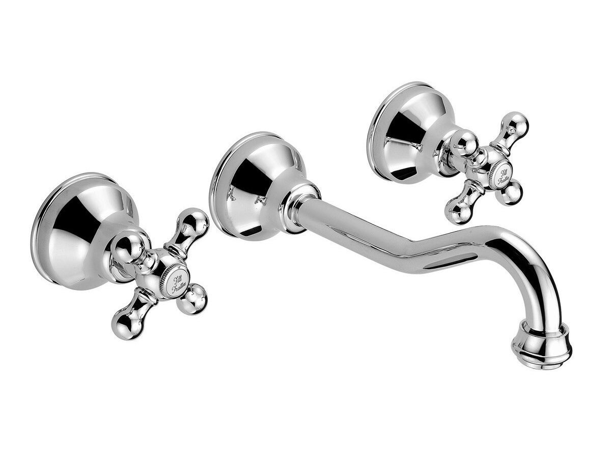 Настенный смеситель для раковины с отдельными розетками без слива Rubinetterie Frattini Dedra ARCH-00016275 - Вид №2