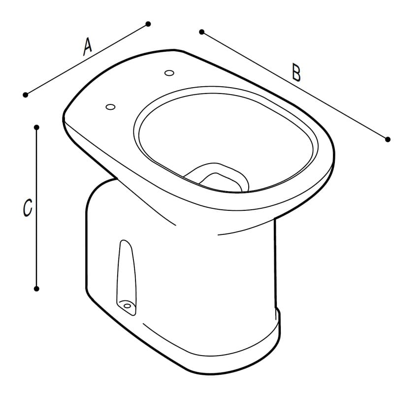 Напольный фарфоровый туалет Ponte Giulio повседневная ARCH-00137622 - Вид №2