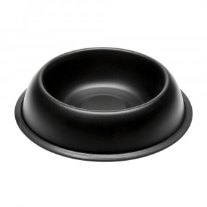 ПР0033483 Миска для животных MIRA KC 78 металлическая, лакированная, черная 28см 1,5л FERPLAST