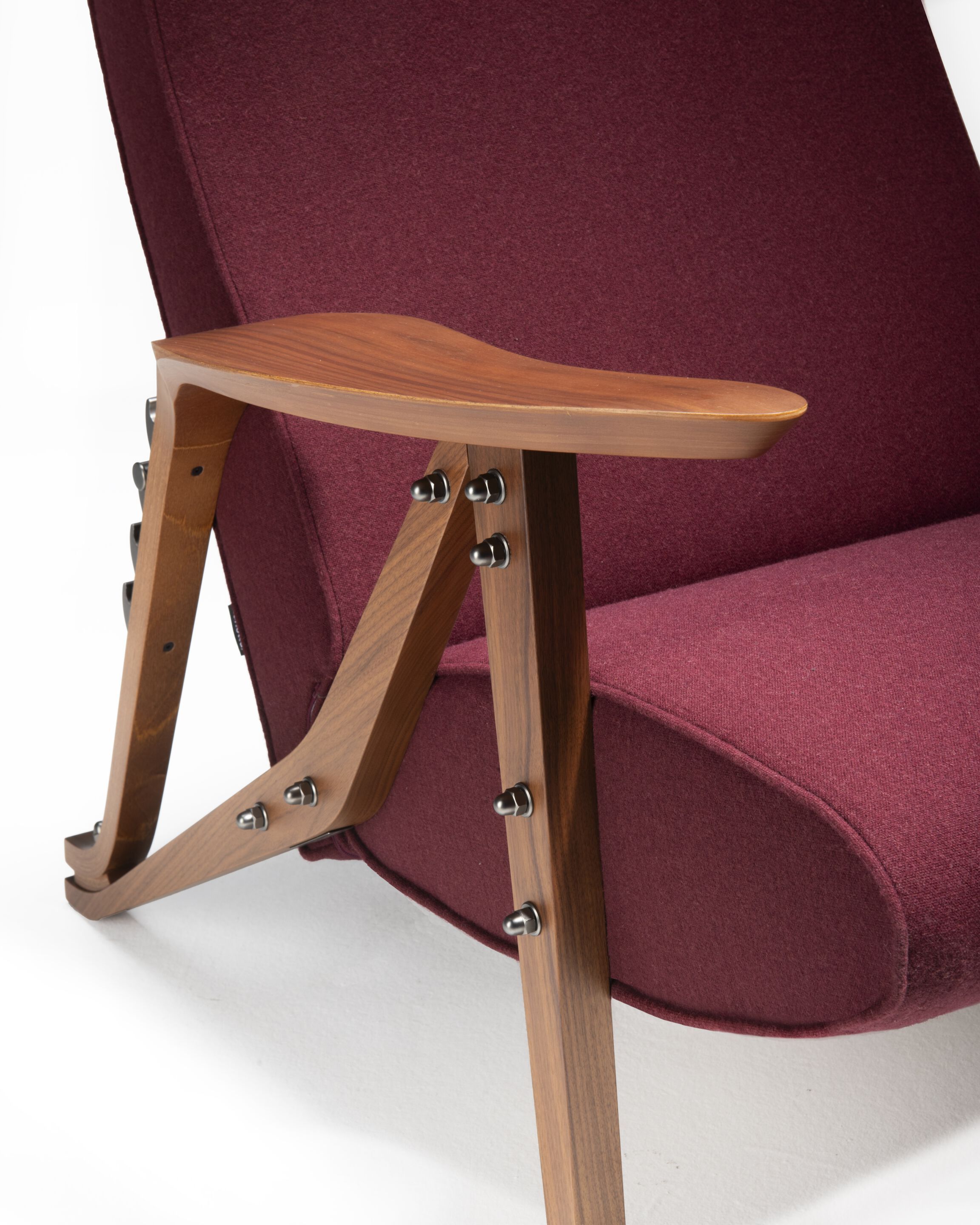 Кресло с откидной спинкой из ткани или кожи Zanotta Carlo Mollino CM 2020 ARCH-00029133 - Вид №7