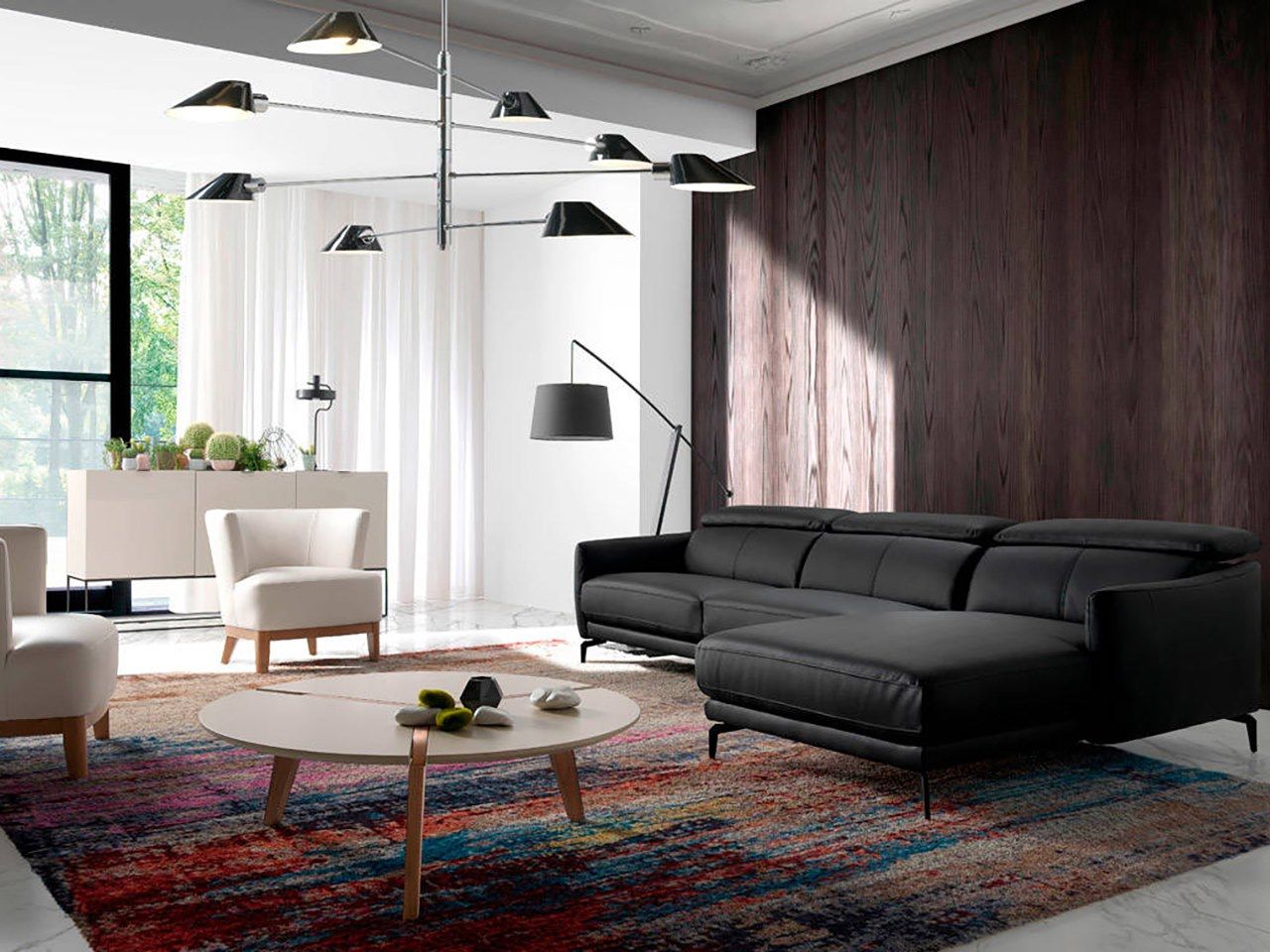 Кожаный диван с полуостровом Angel Cerda диван тренд ARCH-00120949 - Вид №6