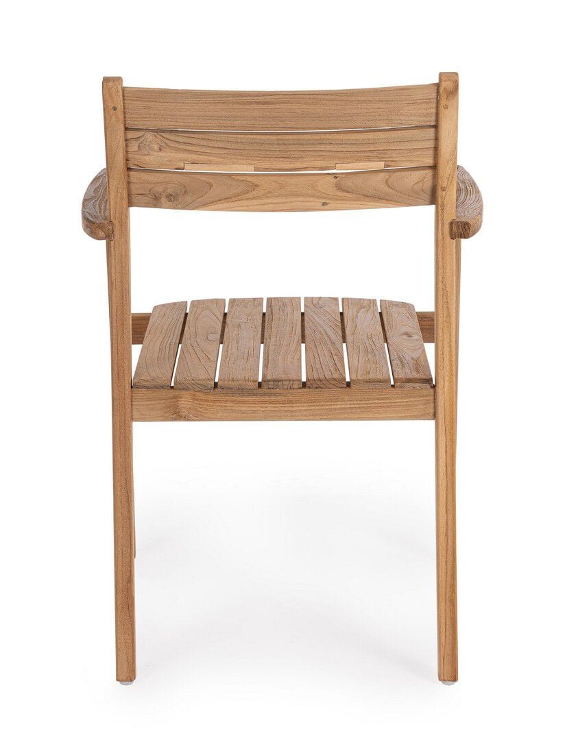 Штабелируемый садовый стул из тикового дерева BIZZOTTO ADRIEL ARCH-00107747 - Вид №4